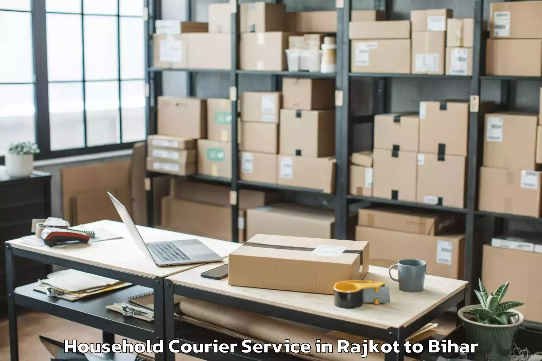 Get Rajkot to Hathua Household Courier